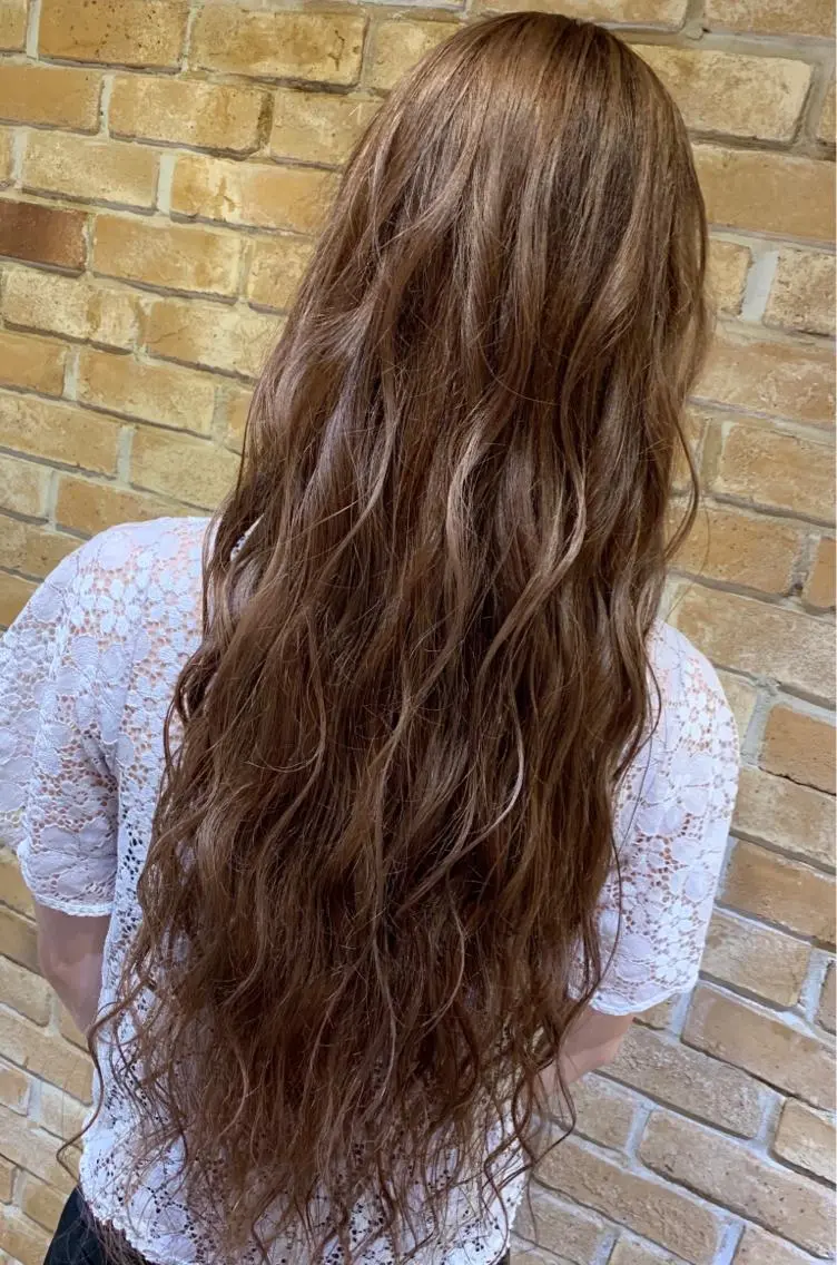 ロング カラー ベージュカラー ピンクカラー ピンクベージュ 💜Rebre** Mayu💜のヘアスタイル