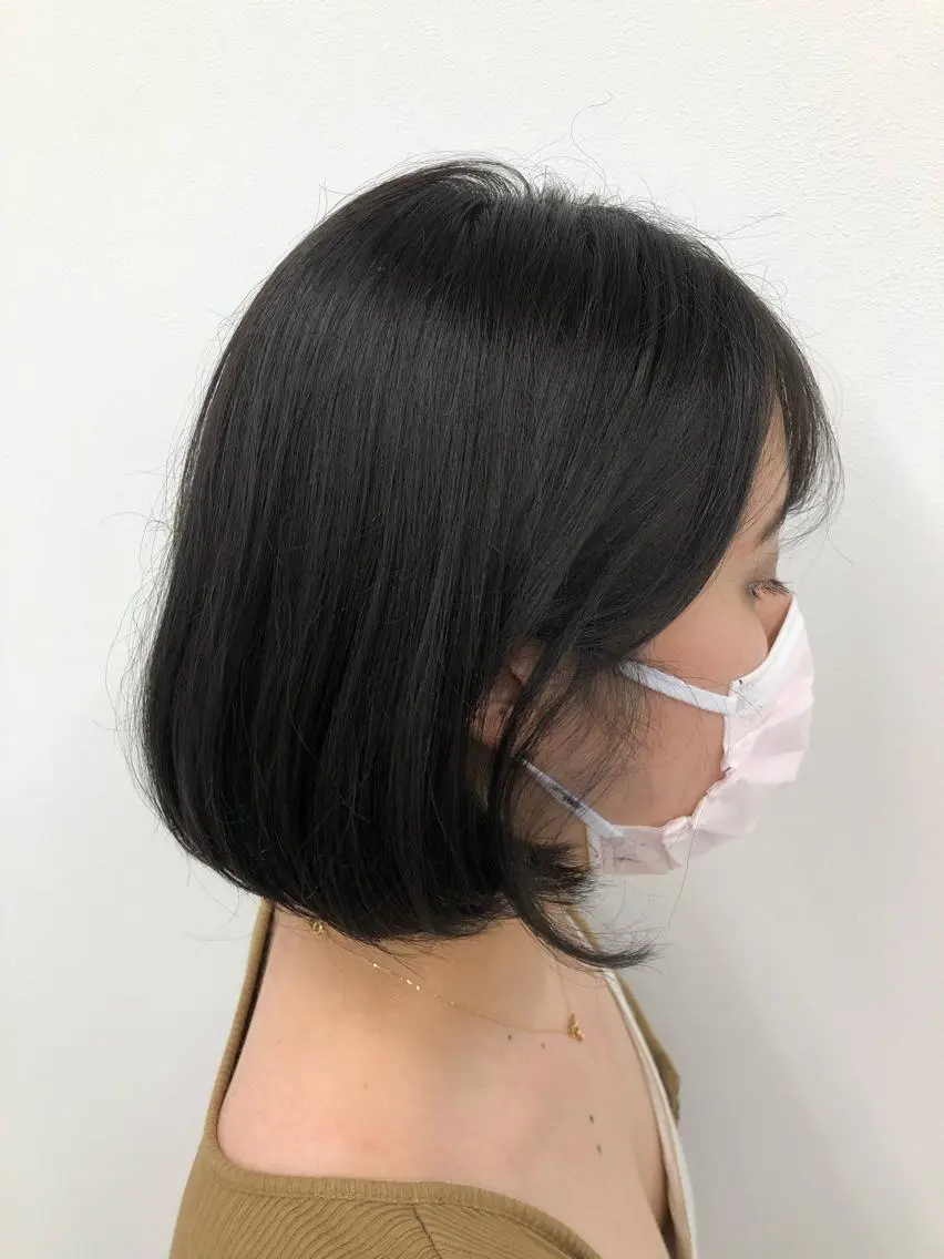 ショート カラー ヘアアレンジ ダークグレー 透明感/艶髪/💖 トレンドスタイル💖のヘアスタイル