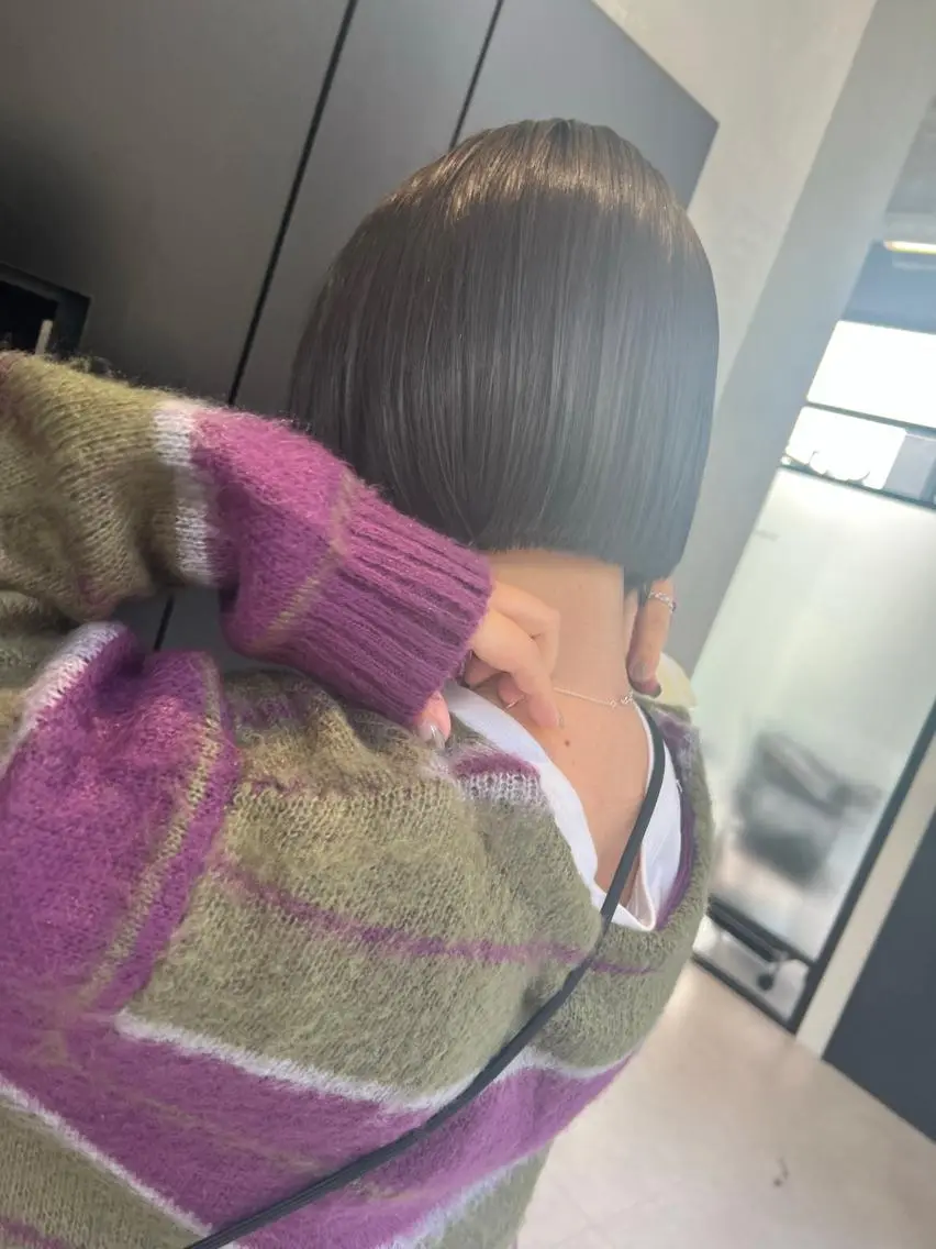 ショート カラー ボブ カット ヘアカラー トリートメント 宮永 智香のヘアスタイル