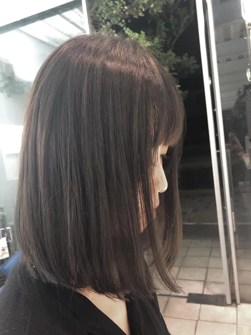 ミディアム カット ヘアカラー トリートメント 千種区/くせ毛カット /尾島光季のヘアスタイル