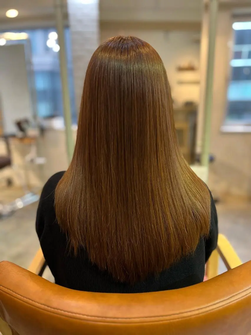 ロング カラー 縮毛矯正&髪質改善 ⭐️OGUのヘアスタイル