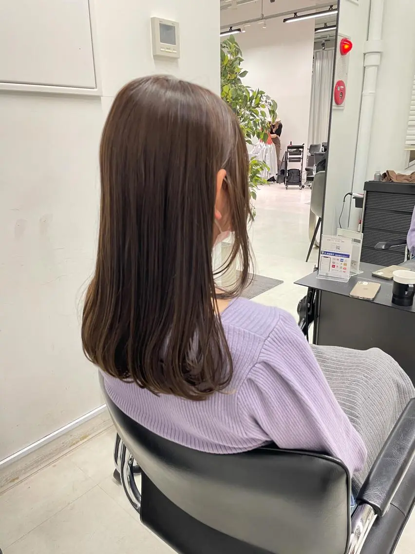 セミロング カラー オトナヘア🌸 harukaのヘアスタイル