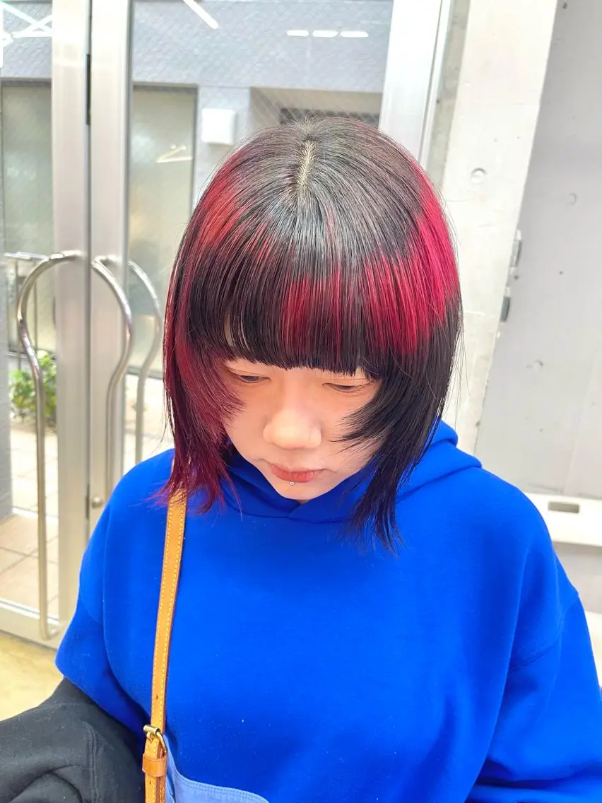 ミディアム カラー ハッシュカット/ハイ トーン/HIROKIのヘアスタイル