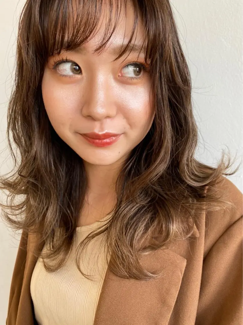 カラー nono/パーマ /顔まわりカット🐈のヘアスタイル