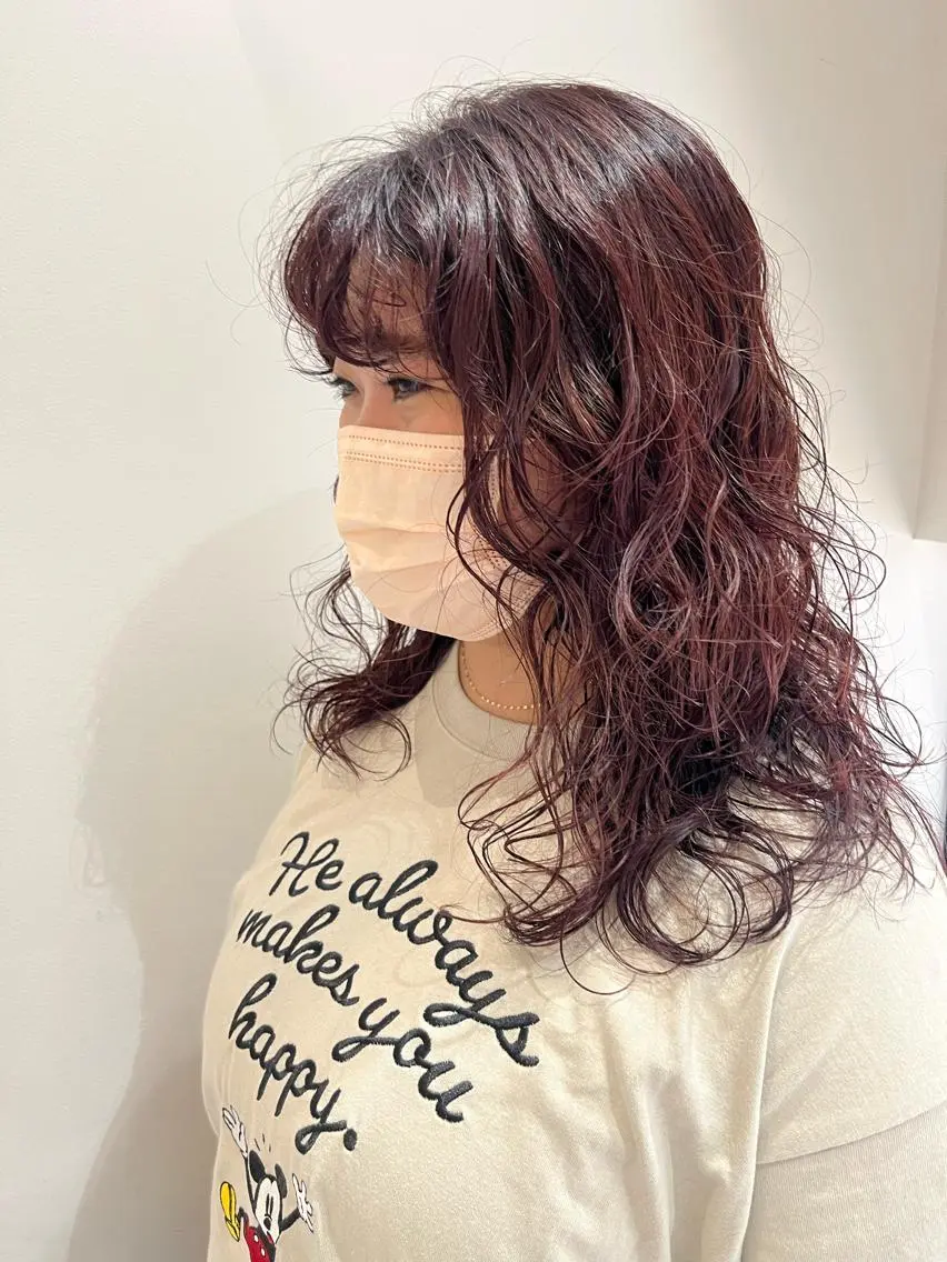 ロング カラー パーマ ニュアンスヘア☆樋口 希世☆のヘアスタイル