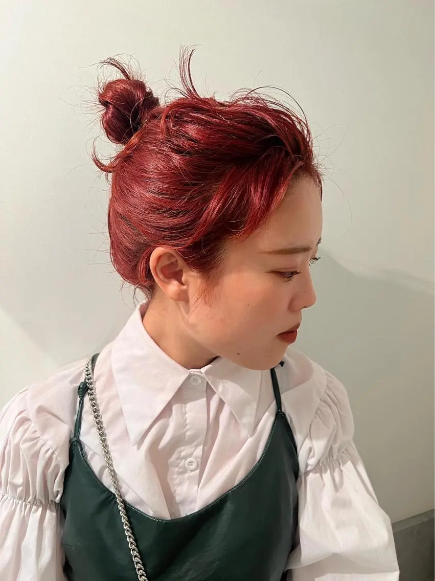 セミロング mei|顔まわり ×透明感カラーのヘアスタイル