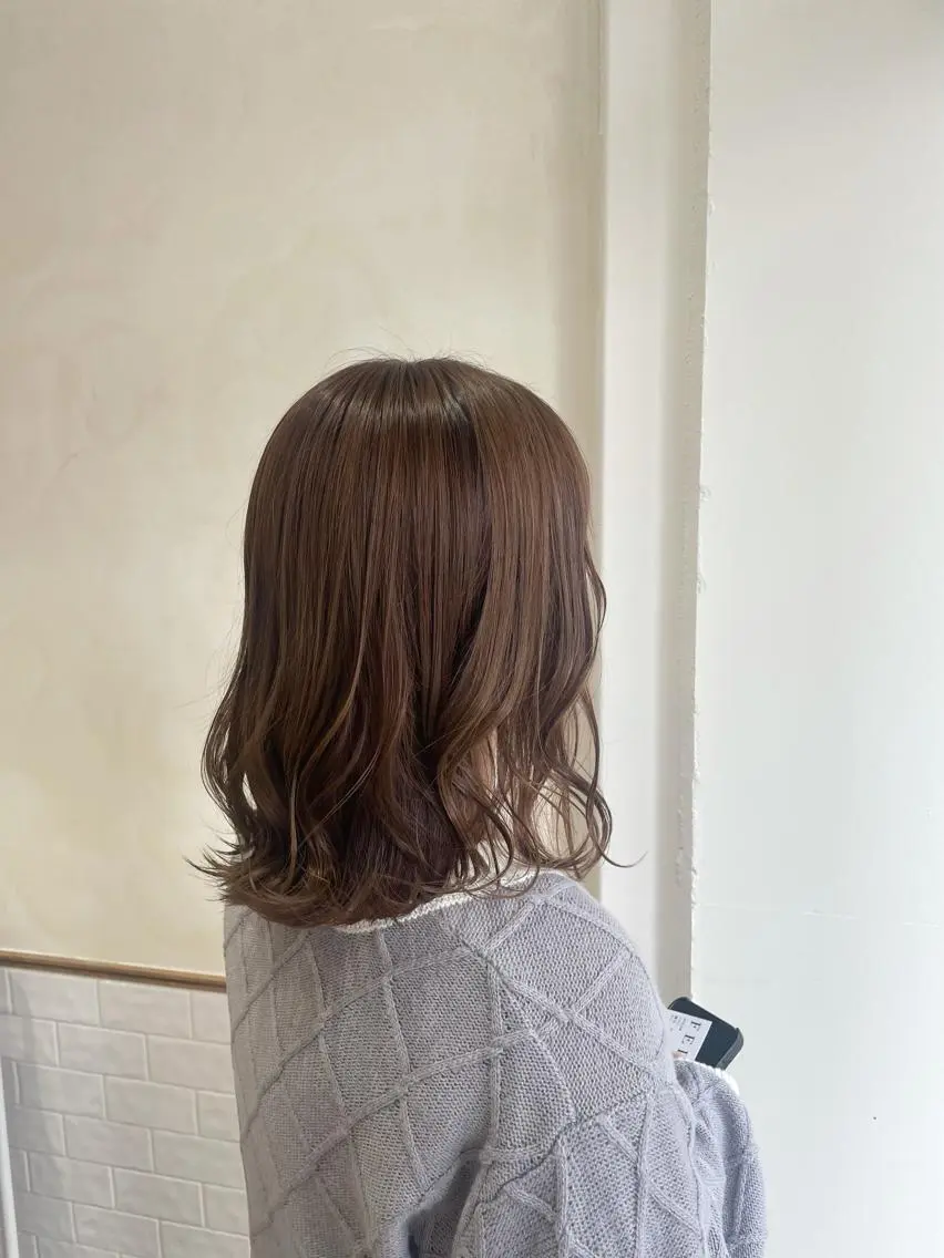 ミディアム カラー グレージュ カット ⌇ROMEO京橋店⌇ 鎌谷明星🪷のヘアスタイル