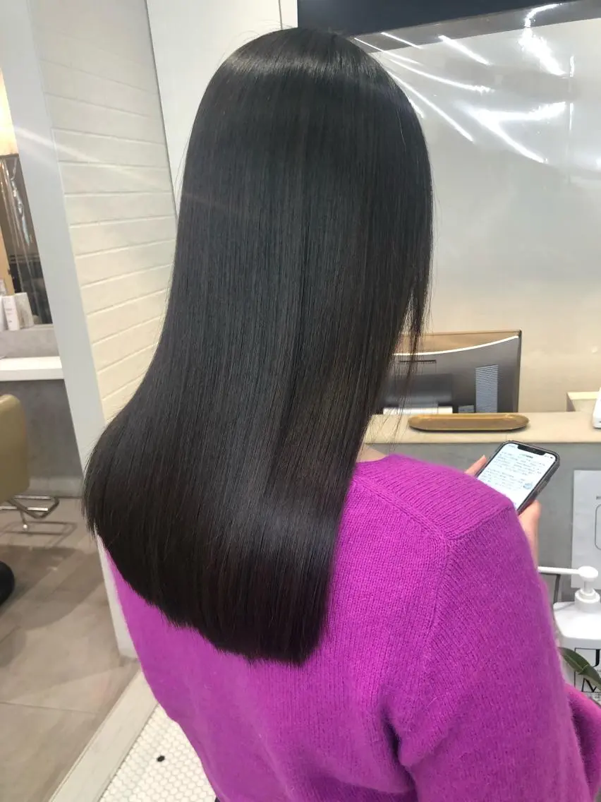 セミロング カット 縮毛矯正 トリートメント 【髪質改善特化･ 福田航洋】のヘアスタイル