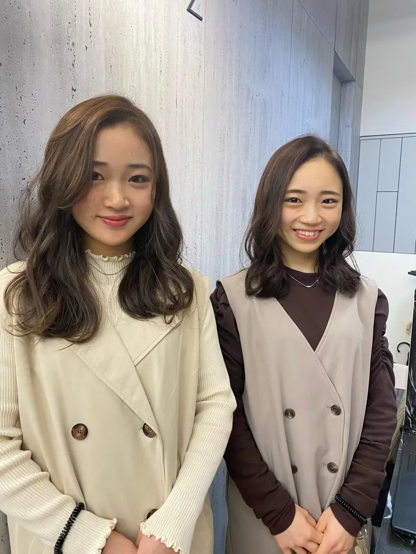 ミディアム カラー 透明感カラー カット ヘアカラー トリートメント ヘアセット ✨似合わせカラー 阿部賢✨のヘアスタイル