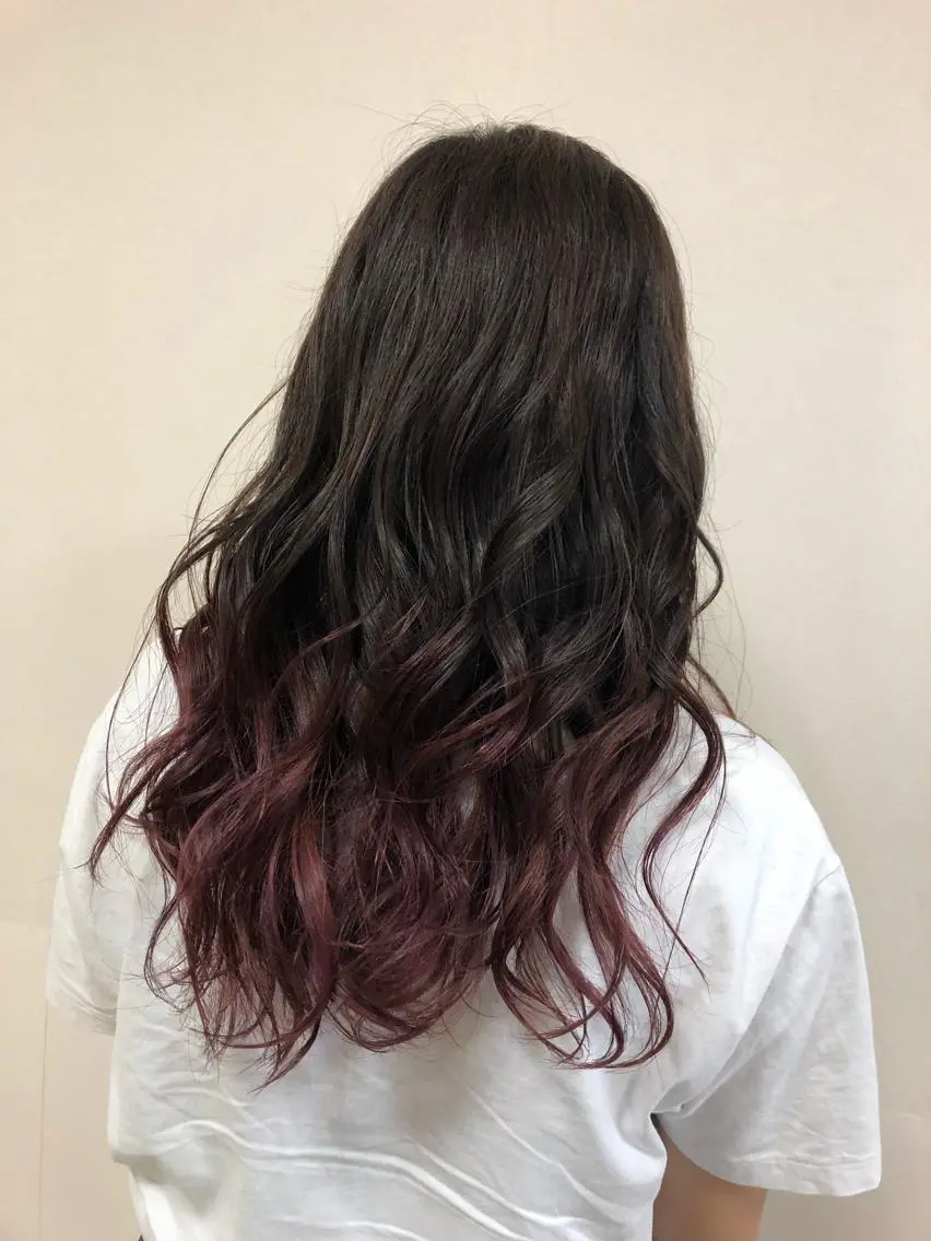 ロング カラー ヘアアレンジ グラデーションカラー ラベンダーカラー レッドカラー 似合わせカット enurk店 🍋 M I K U  *のその他イメージ