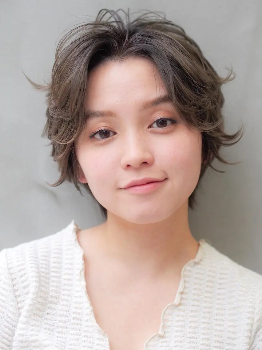 ショート カラー ハンサムショート グレージュ ショートヘア ショート・ボブ 徳竹淳一のヘアスタイル