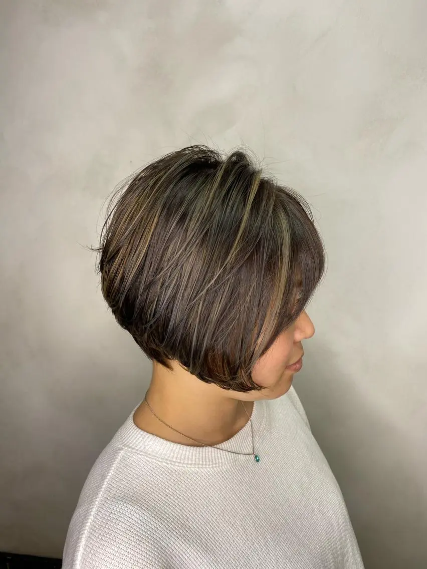 ショート ハイライト カット ヘアカラー トリートメント 綺麗な髪質にしたい方 限定🌈清水 祥のヘアスタイル