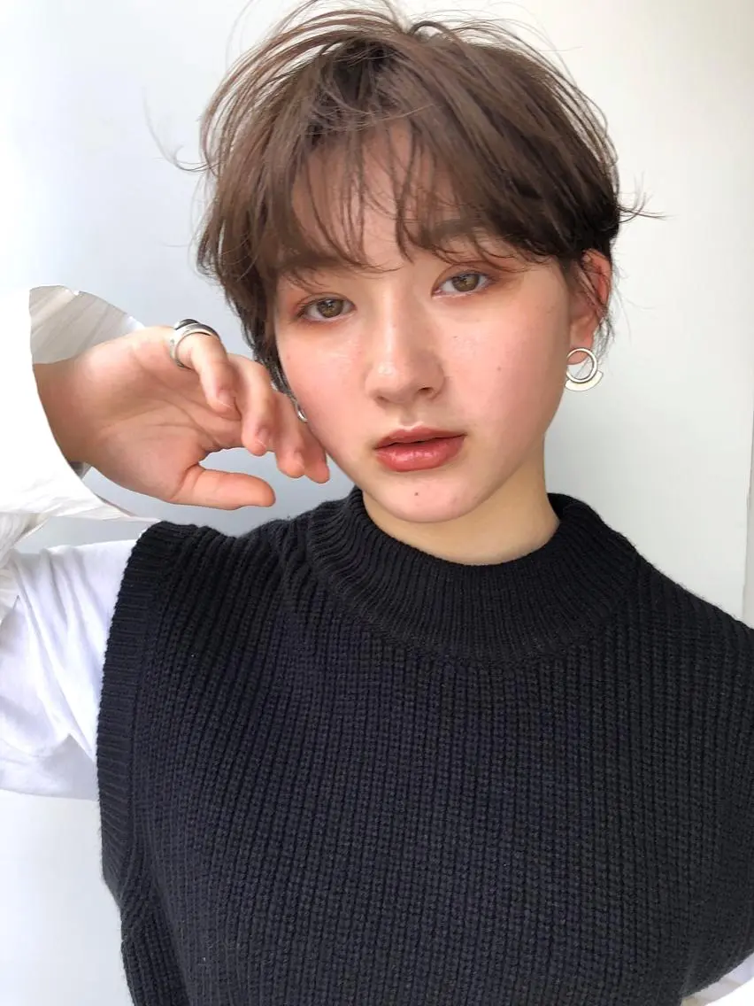 ショート カラー ショートヘア カット ヘアカラー トリートメント 村上雅人 ナチュラルモードのヘアスタイル