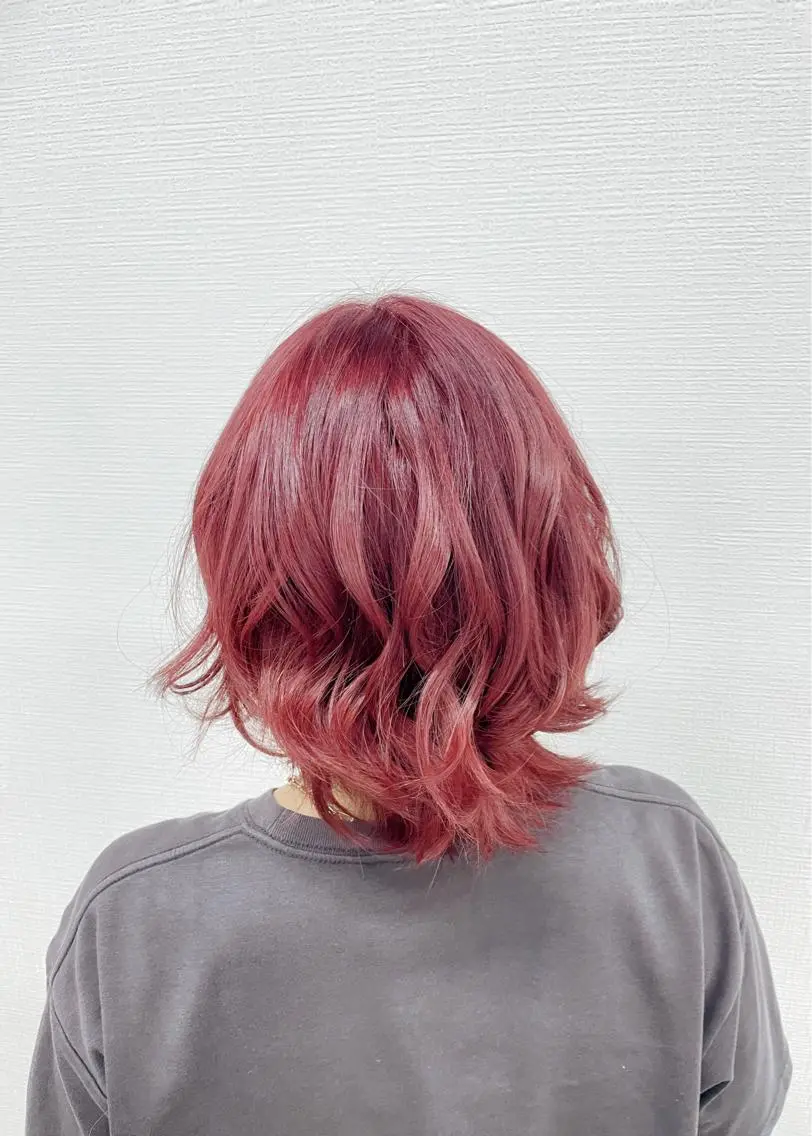 ショート カラー ピンクカラー バイオレットカラー ヘアカラー ハイトーンカラー 縮毛矯正/ジャックのヘアスタイル