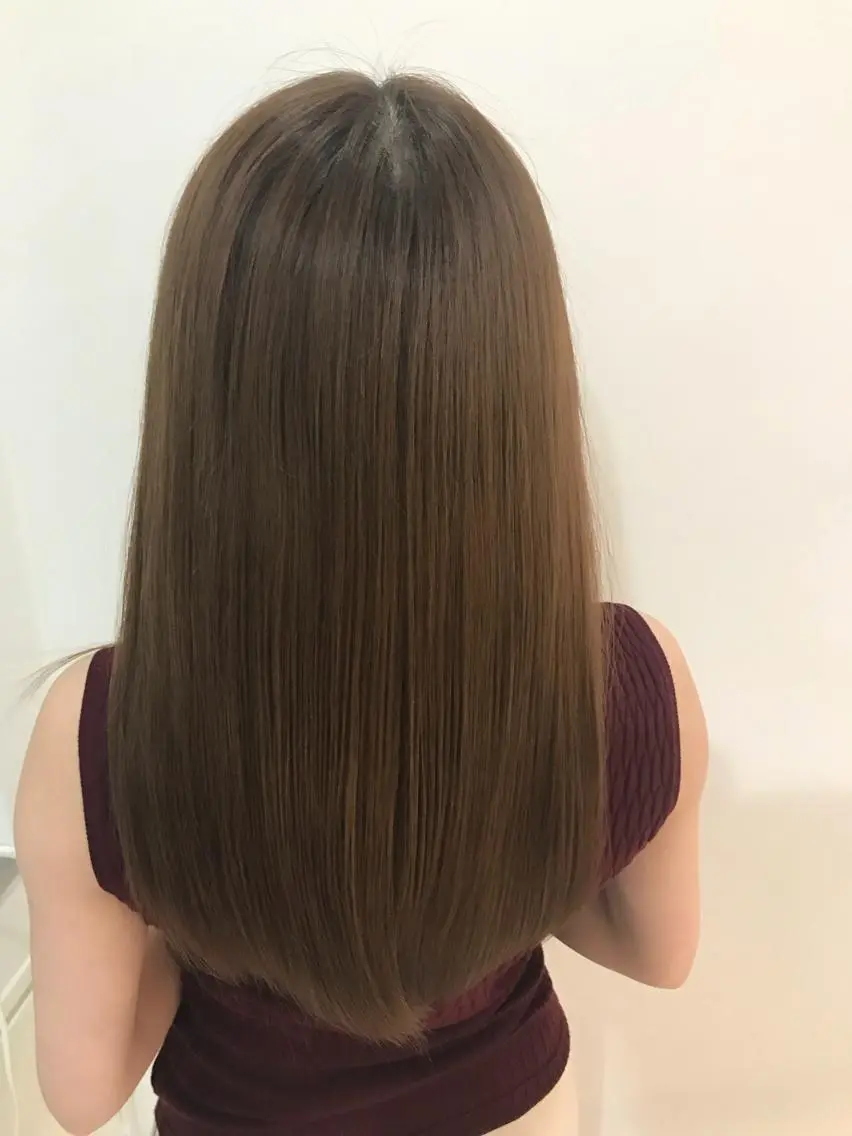 セミロング セミロングパーマ くせ毛 髪質改善 ウルフカット レイヤーカット上柿のヘアスタイル