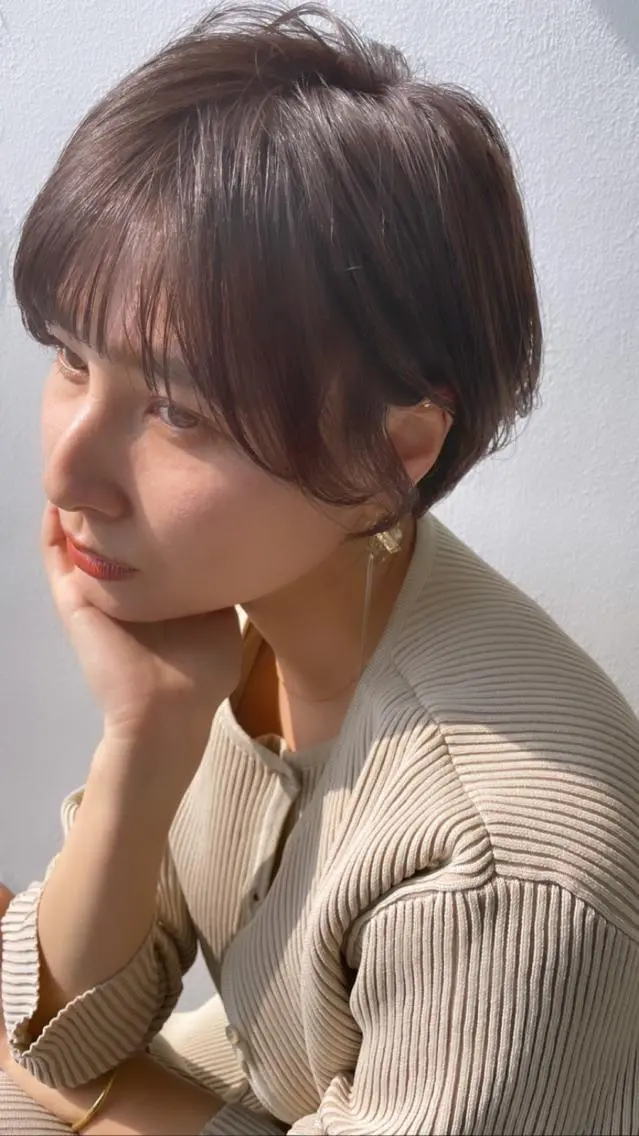 ショート カラー パーマ カット ヘアカラー 韓国レイヤー/艶髪 WATSUKIのヘアスタイル