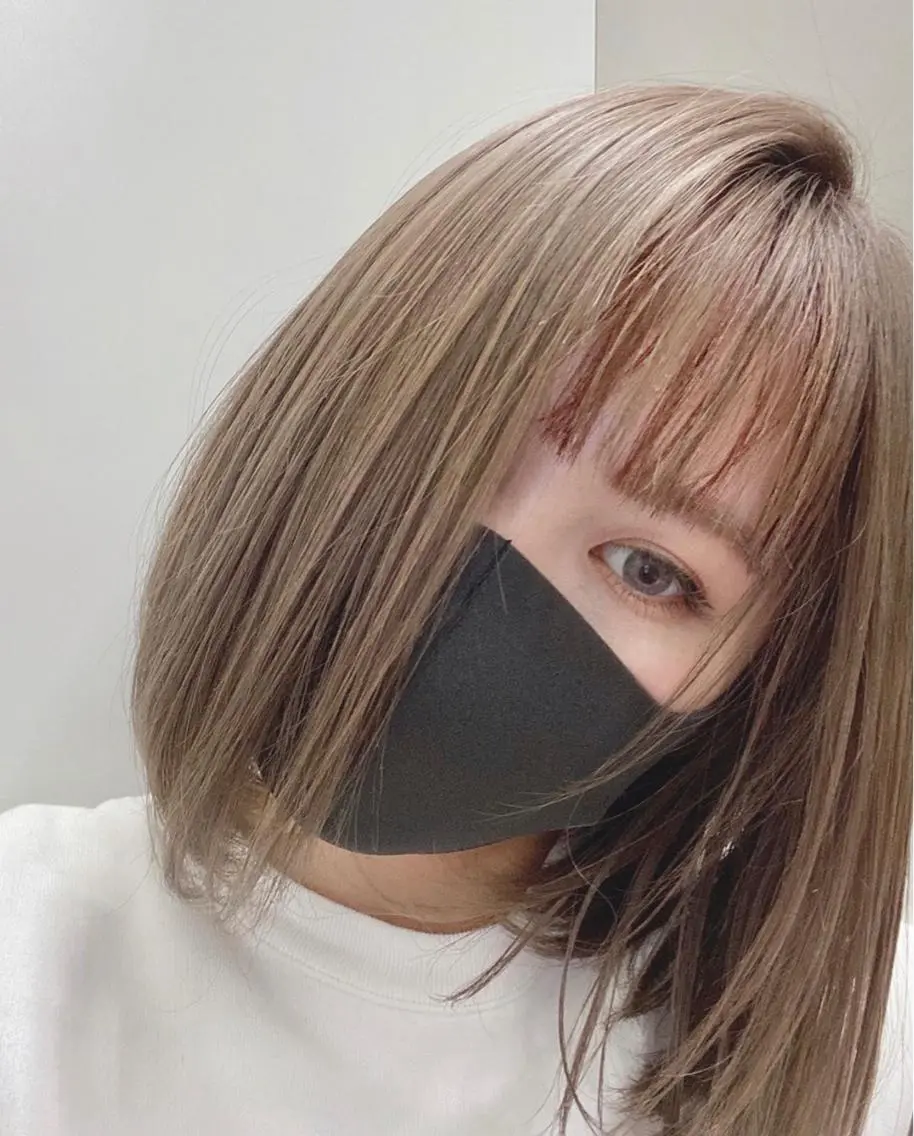 ミディアム カラー インナーカラー ピンクカラー ピンクパープル パープルカラー 高橋胡桃🪽 ディレクターのヘアスタイル