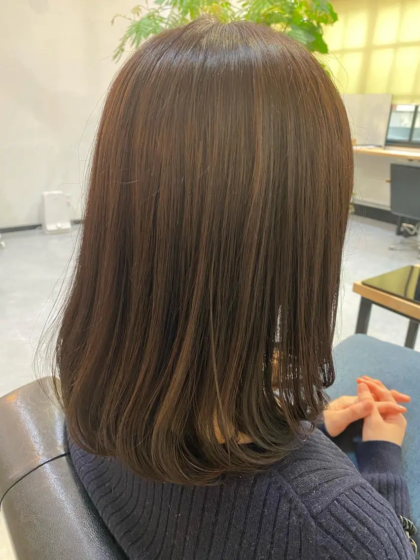 セミロング カラー ベージュカラー 透明感カラー オリーブベージュ CARICIA🌱 masaeのヘアスタイル