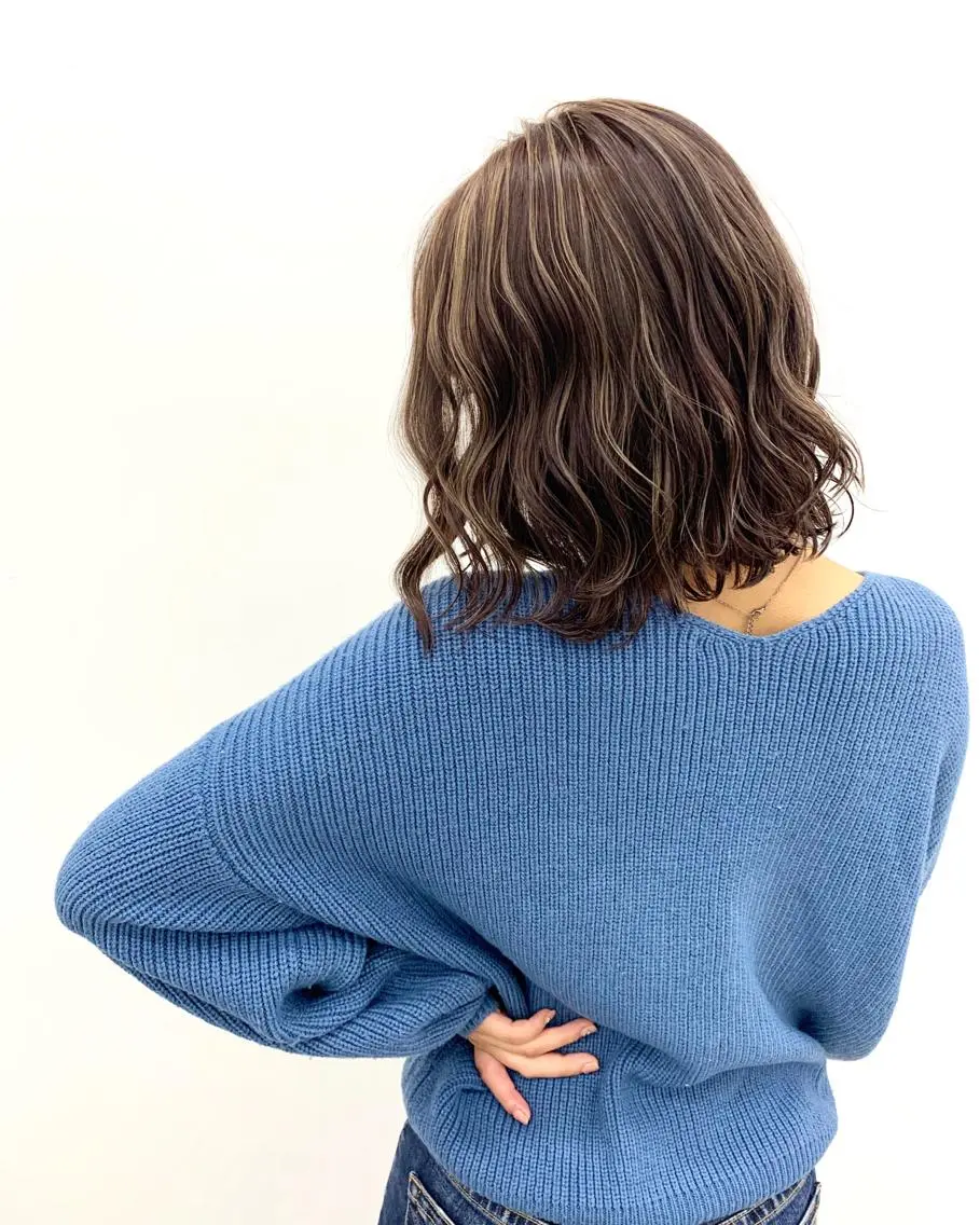カラー ハイライトカラー LINOET名古屋 ブリーチ/ハイトーンのヘアスタイル