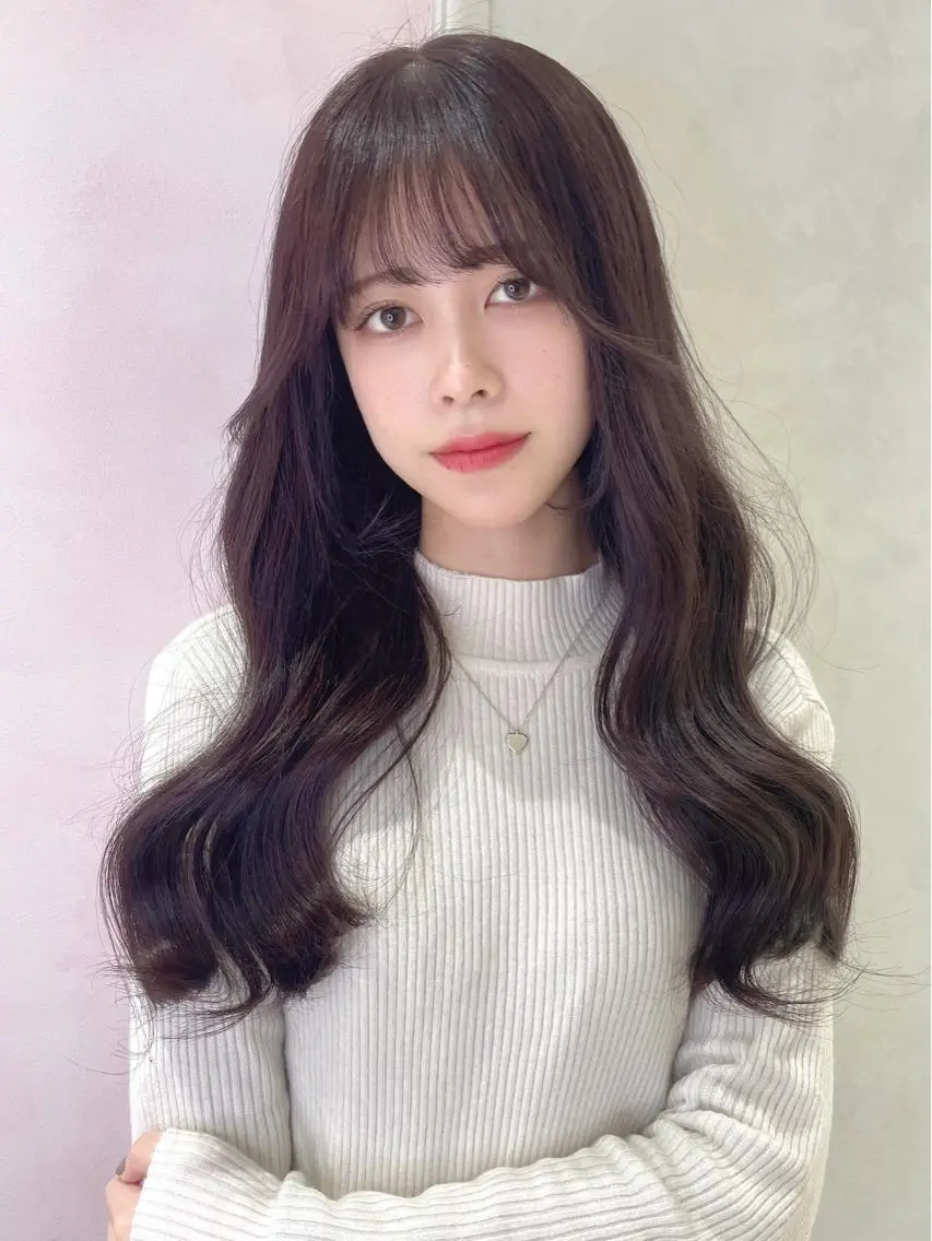 ロング カラー ブリーチ 透明感カラー ダブルカラー ラベンダーカラー ラベンダーピンク ヘアカラー 🌼 足谷 美空 🌼のヘアスタイル