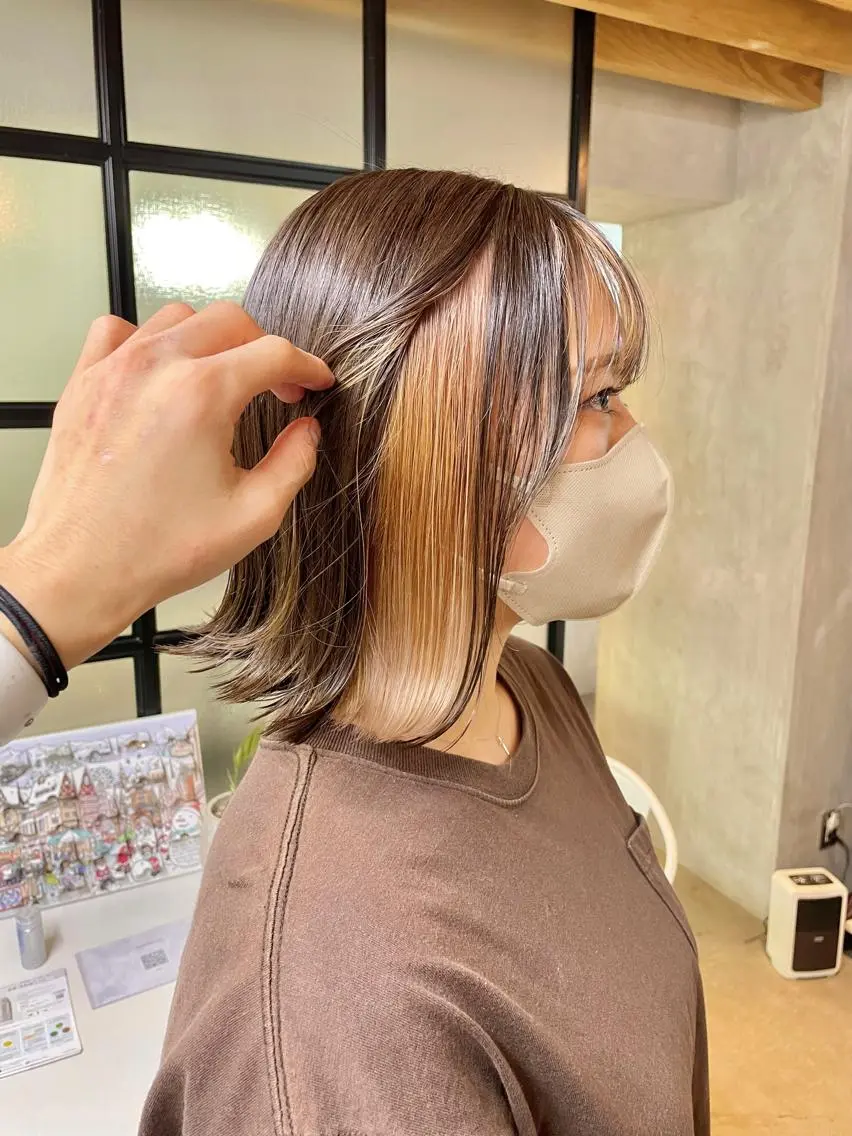 ミディアム カラー 髪質改善/美髪矯正 🪼土屋そーたのヘアスタイル