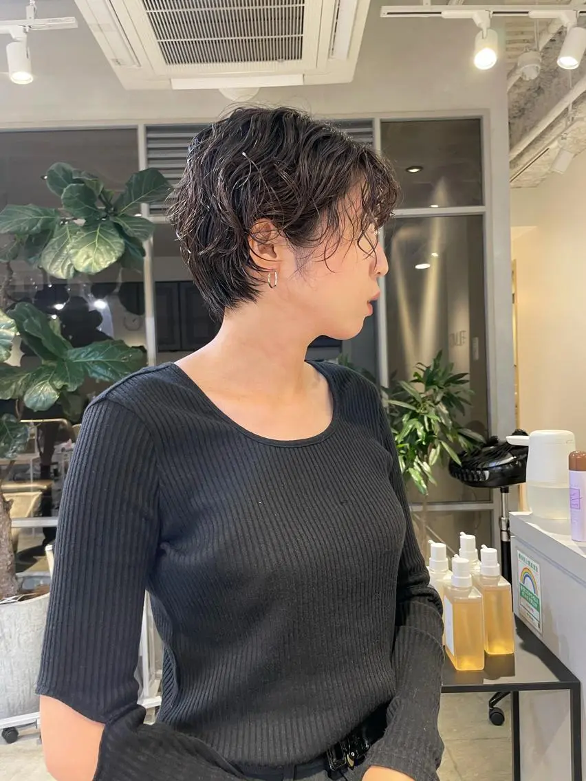 ショート パーマ 斉藤 瑞恵のヘアスタイル