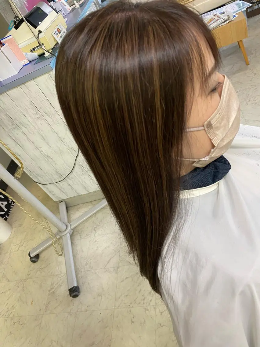 セミロング カラー ハイライトカラー ハイライト imaizumi takuyaのヘアスタイル