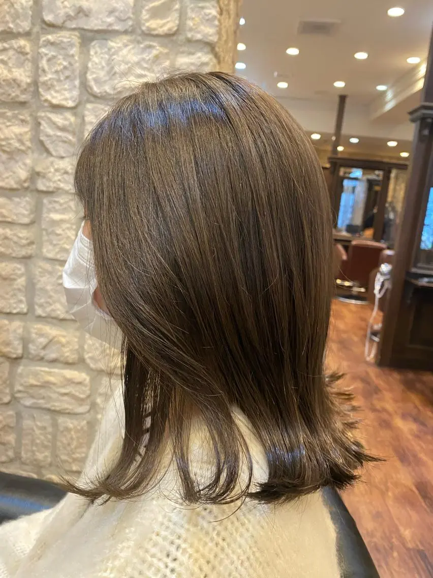 セミロング カラー ブラウンカラー ナチュラルブラウン ブリーチカラー⸜♡⸝ クルミ🐍のヘアスタイル