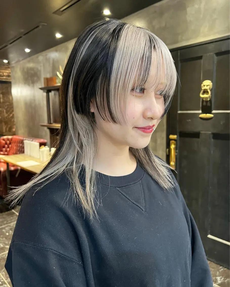 ミディアム カラー カット ヘアカラー 圧倒的デザイン力 店長🎨RENAのヘアスタイル
