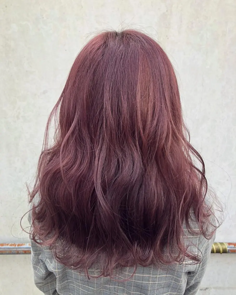 セミロング カラー パーマ ヘアアレンジ ダブルカラー ラベンダーカラー ラベンダーピンク ピンクカラー enurk店 🍋 M I K U  *のその他イメージ