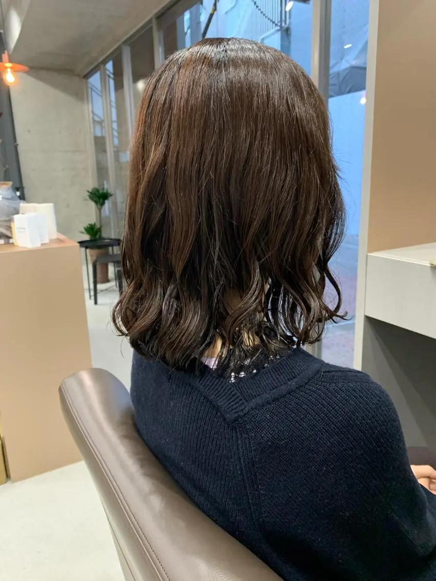 パーマ カット パーマ トリートメント ボブパーマコテ巻き風 パーマNo1深江秀平のヘアスタイル