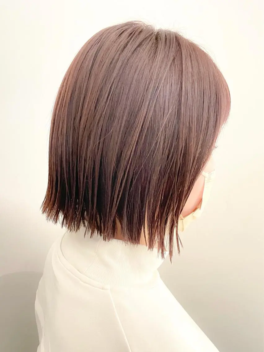 ショート カラー 切りっぱなしボブ ボブ 外ハネヘア ヘアカラー トリートメント ヘッドスパ ✨カラー支持No.1 🧸ワキ カナコ🧸のヘアスタイル