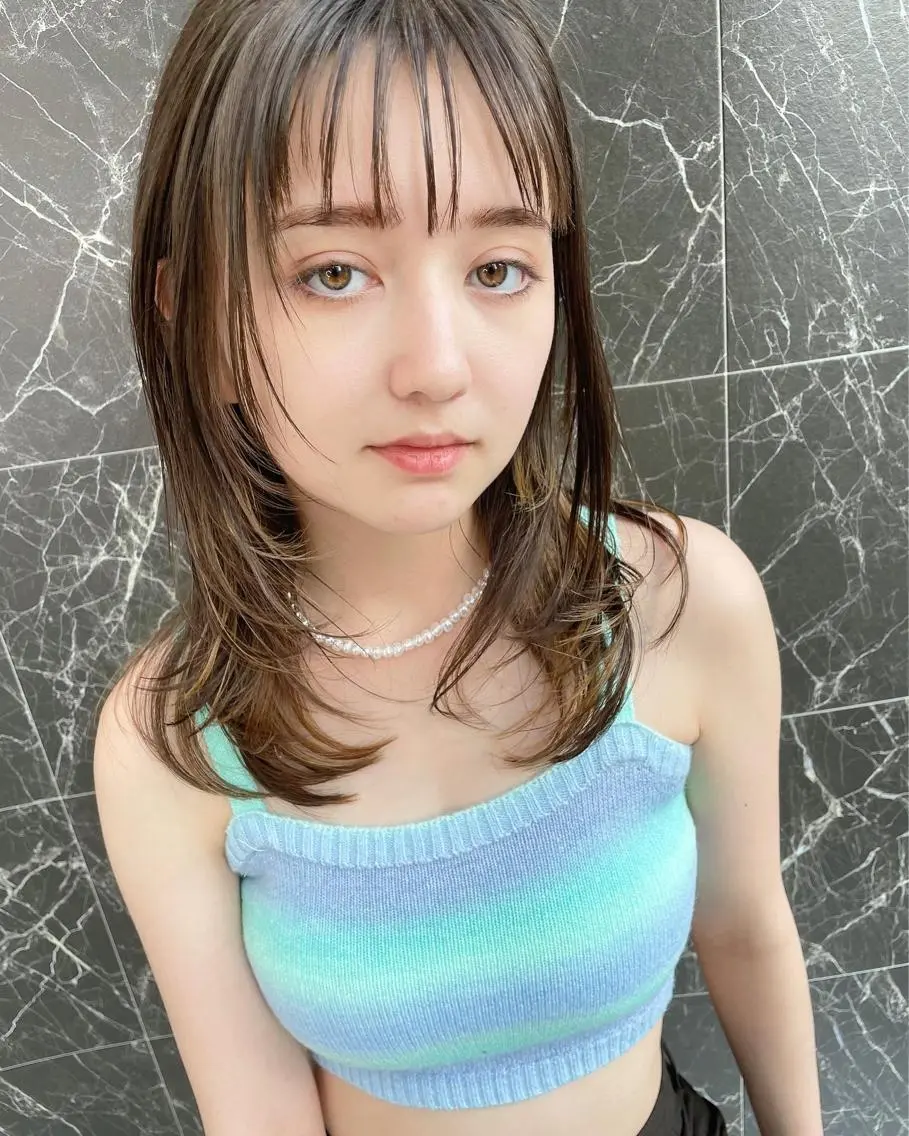 セミロング チダアキフミ Ash大森のヘアスタイル