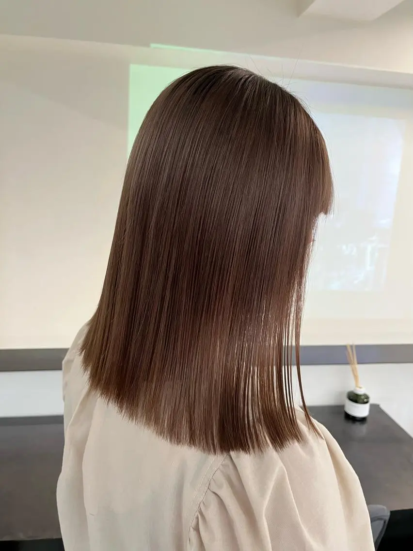 セミロング カラー ヘアアレンジ トリートメント モリシゲ ヒカリ🦕🐬のヘアスタイル