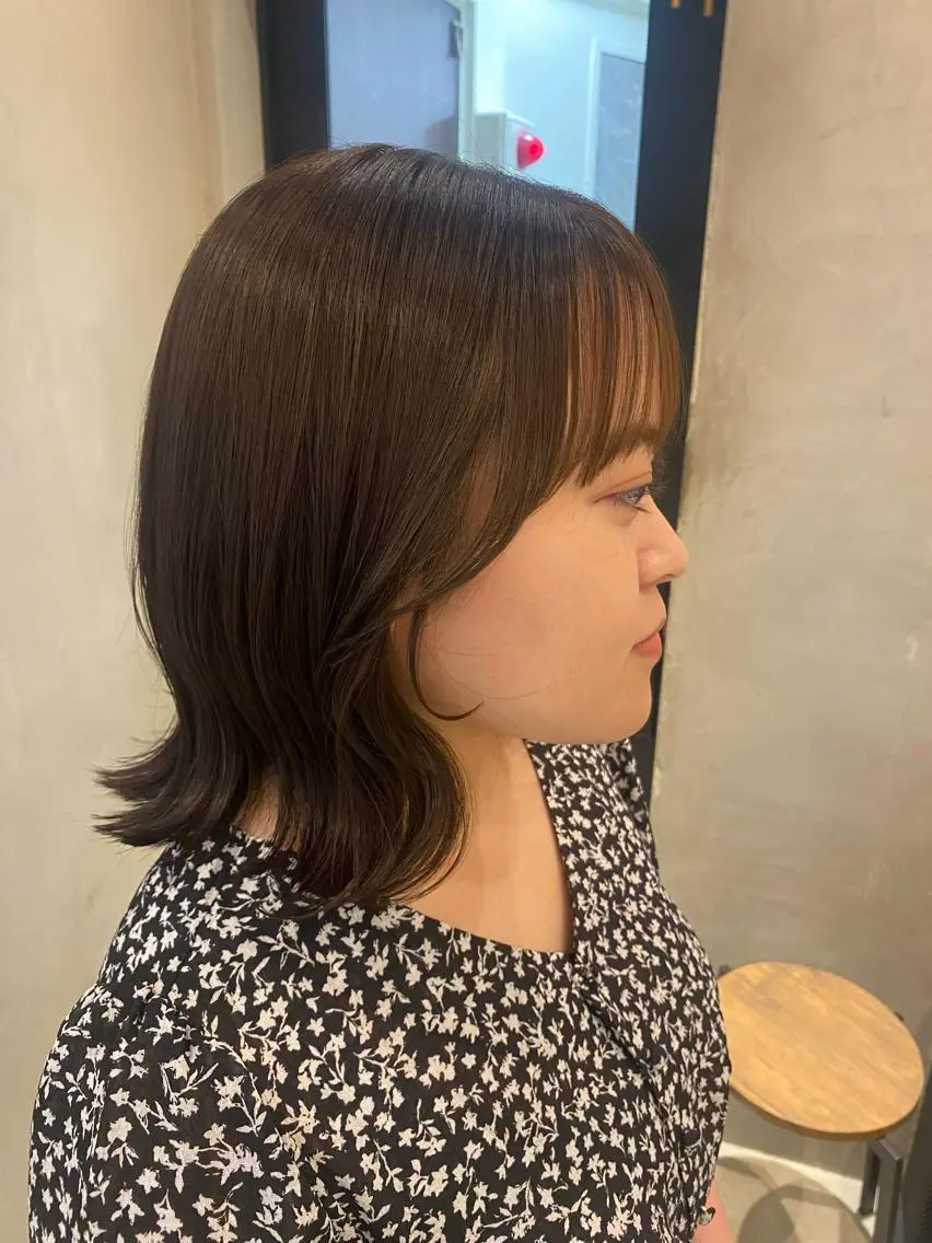 セミロング カット ヘアカラー トリートメント 新宿/顔周りカット +レイヤー=しずく♩のヘアスタイル