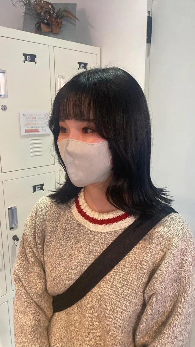 ミディアム カット FERIA池田 石田較貴のヘアスタイル
