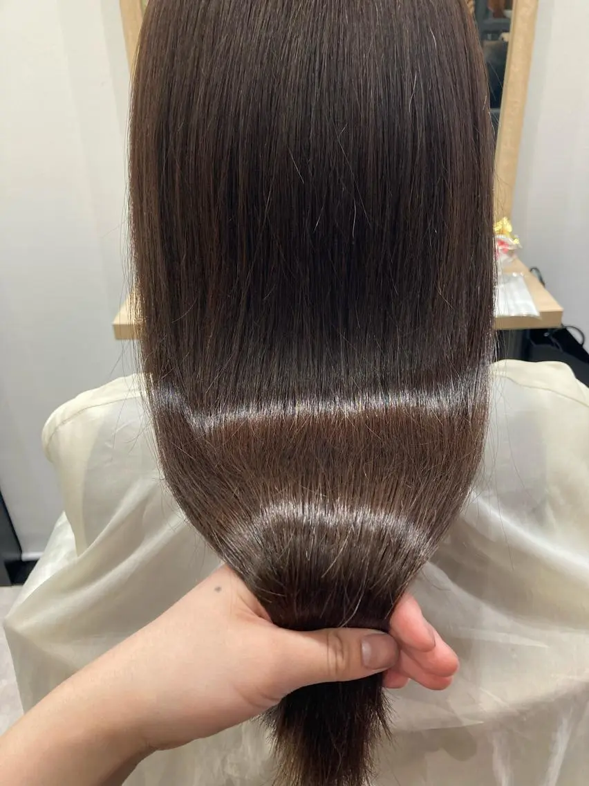 ロング カット ヘアカラー トリートメント ✨色持ちの良い艶 カラー✨蟹江真世のヘアスタイル