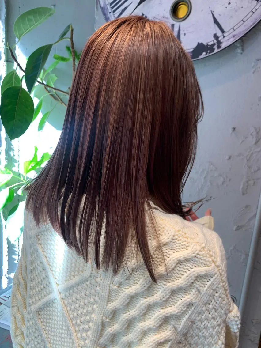 セミロング カット トリートメント ハイライト/レイヤー 木下翔太のヘアスタイル