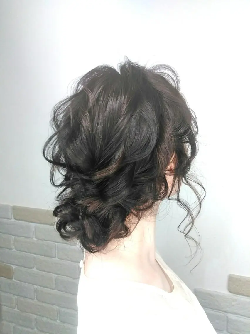 セミロング カラー ヘアアレンジ ヘアセット HIME. ＊*ヒメドットのヘアスタイル