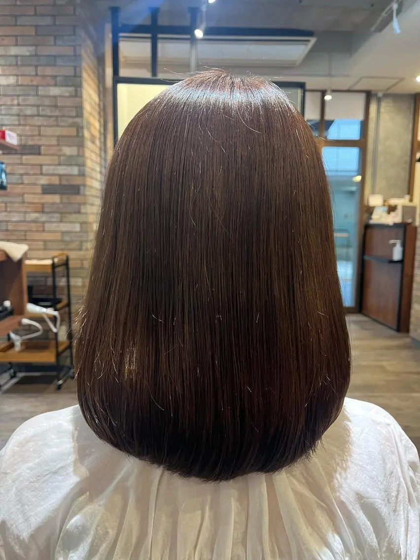 ミディアム 髪質改善 トリートメント 酸熱トリートメント 艶カラー推し! なかはらあかりのヘアスタイル