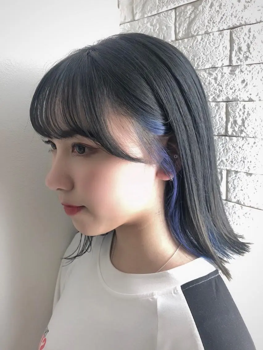 ショート カラー ブリーチ ブルーカラー マンツーマン/透明感 foi hairのヘアスタイル