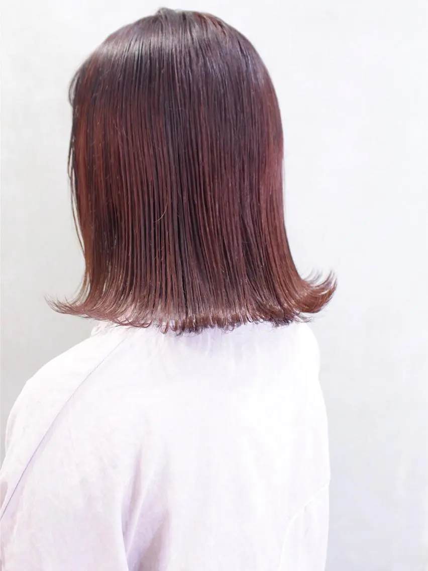 ミディアム カラー ヘアアレンジ ブラウンカラー オレンジ オレンジブラウン カット ヘアカラー lani ブリーチ /ダブルカラーのヘアスタイル