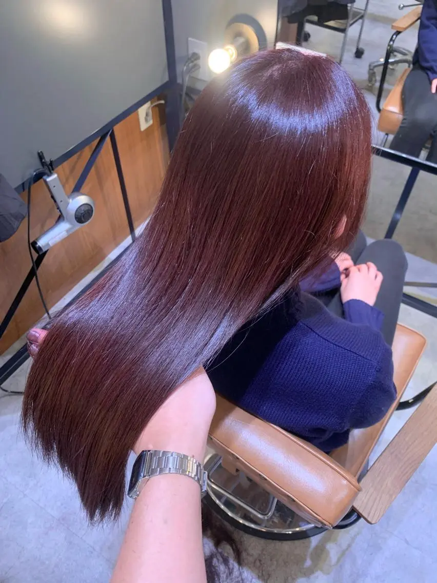 ロング カット ヘアカラー 縮毛矯正 トリートメント 酸性ストレート/ブリ ーチなし/中村 匠のヘアスタイル