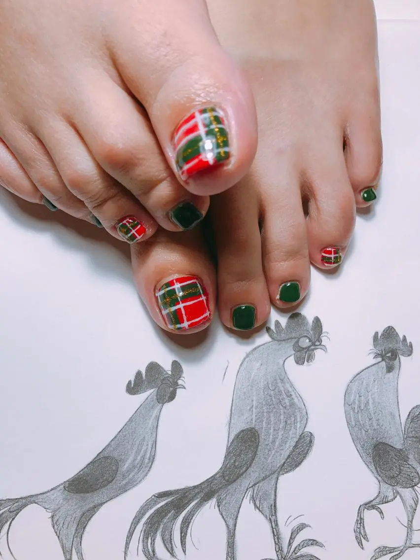 ネイル フットネイル 冬ネイル クリスマス owlnail /持込みデザイン専門のネイルデザイン