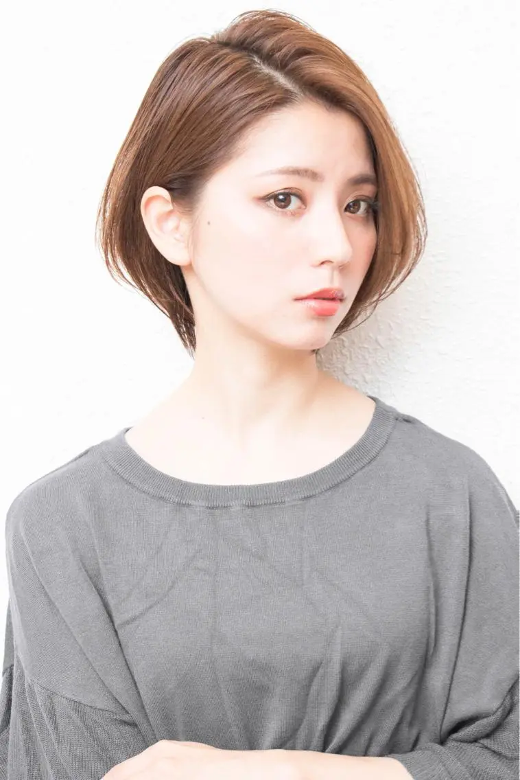 ショート ボブ 顔周りカット 小顔カット ボブ専門店 中島規寿のヘアスタイル