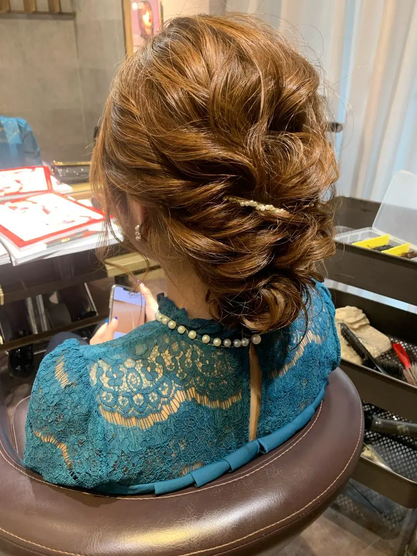 セミロング ヘアアレンジ Bianca  代表 硲　貴亮【東武練馬】のヘアスタイル