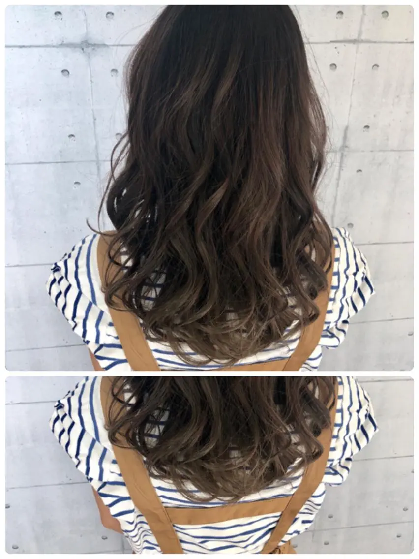 ロング カラー 金沢 広美のヘアスタイル