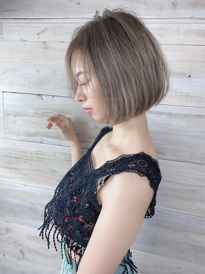 ミディアム 💎ブリーチ／ボブ 💎ハルのヘアスタイル
