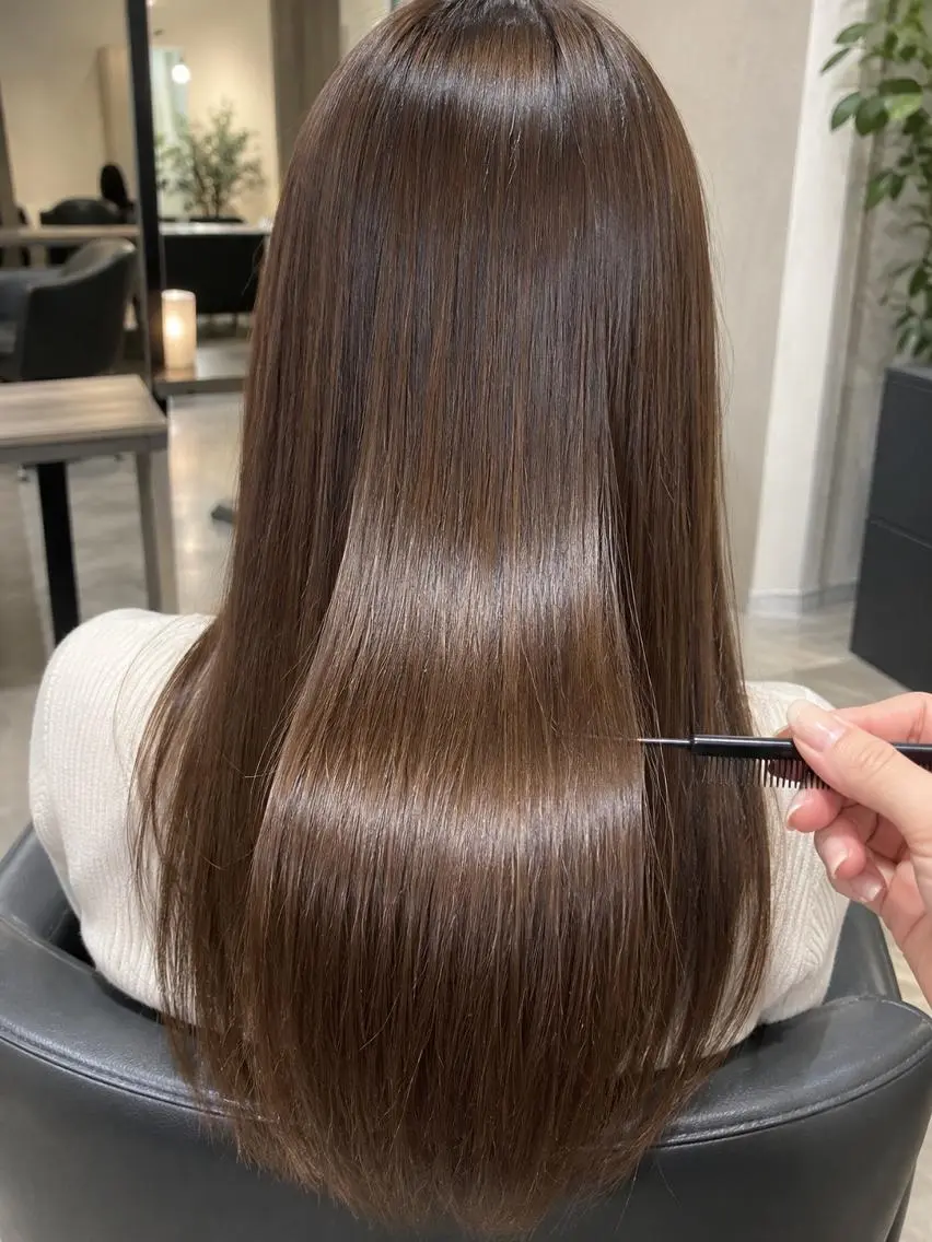 セミロング カット ヘアカラー トリートメント TELA HAIR 我孫子のヘアスタイル