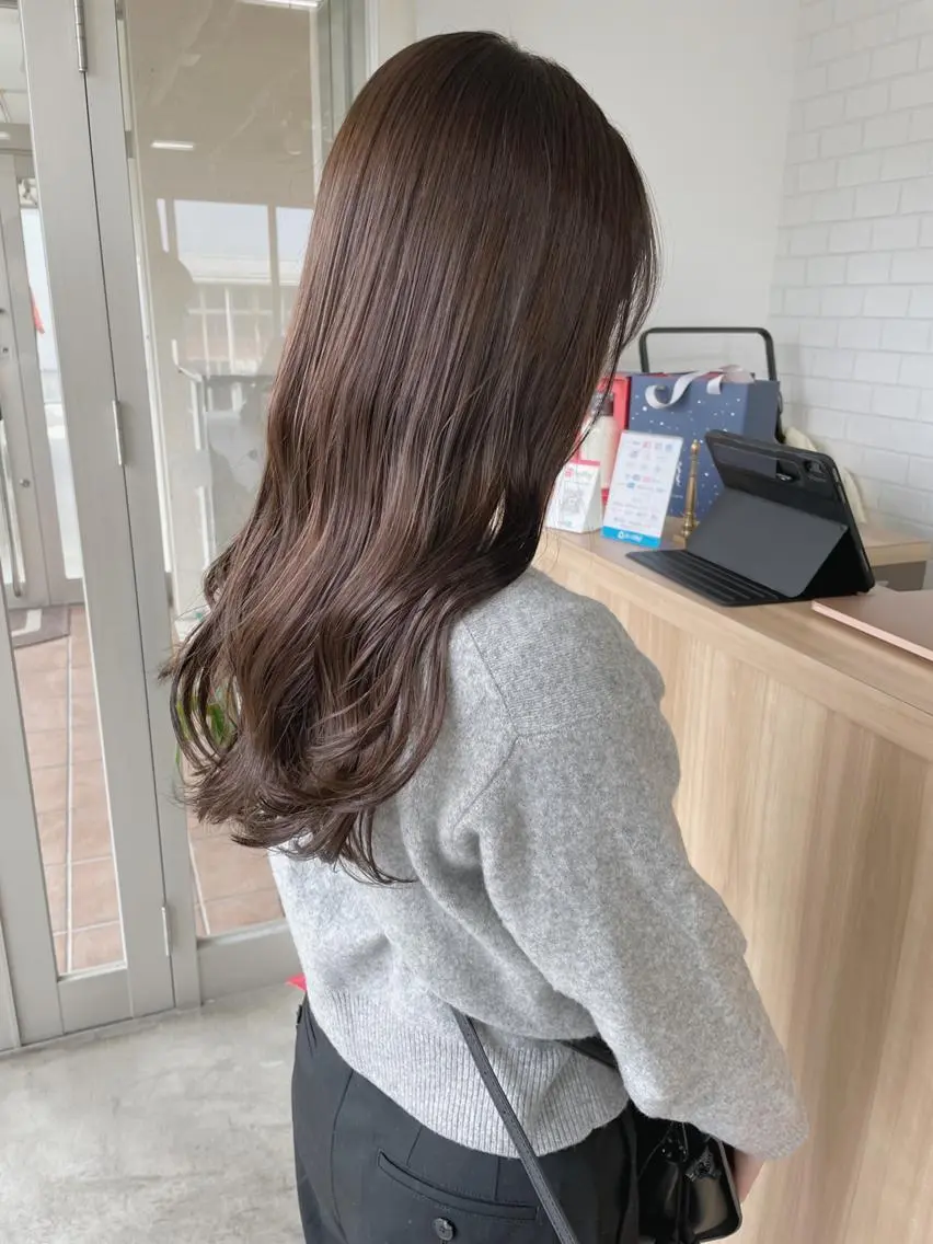 ロング カラー ブリーチ ブリーチなしカラー カット ヘアカラー レイヤーカットが得意 ✨村田和佳のヘアスタイル